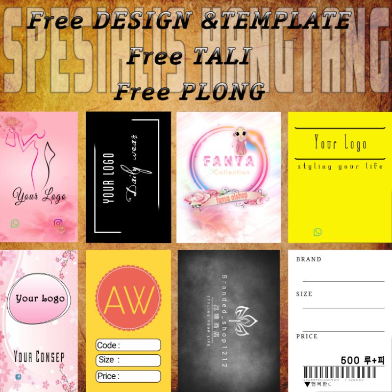 

Hang tag laminasi label baju hantag free tali hangtag free design