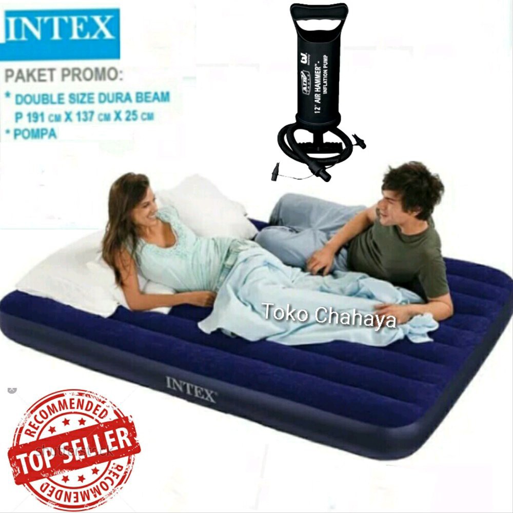 kasur angin intex double size  +pompa surabaya Termurah