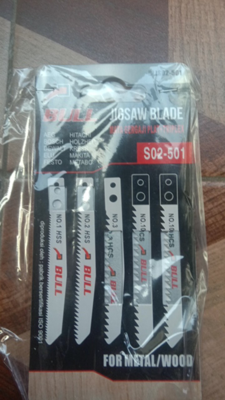 Bull Bosch Set Besi Kayu Mata Jigsaw Besi Wood Jig Saw Blade Gergaji