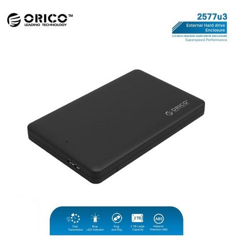 Orico 2577U3 Hdd And Ssd 2.5&quot; Case External Enclosure Usb 3.0