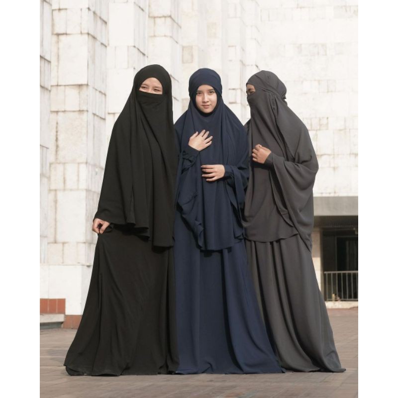 KHIMAR AAZEEN / KHIMAR FRENCH ALILA / KHIMAR CADAR / KHIMAR SET CADAR / KHIMAR SET MASKER