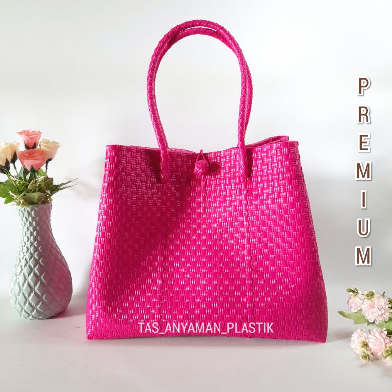 BEST SELLER Tas Wanita Anyaman Plastik Jali Pastel Series Premium Tas Anyaman Souvenir Belanja custom Anyam Plastik Jaly