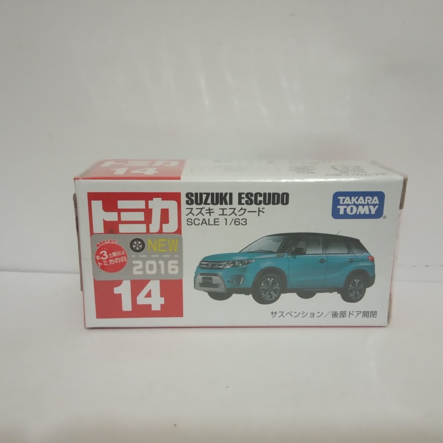 TOMICA NO 14 SUZUKI ESCUDO NEW STICKER TH 2016 MINIATUR MOBIL HARGA MURAH