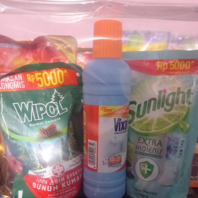paket wipol sunlight dan vixal