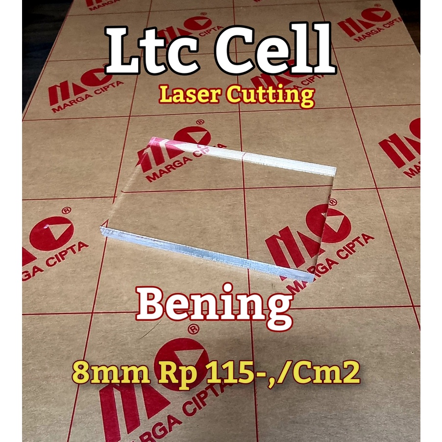 Jual Acrylic Bening Custom 8mm Akrilik 8 mm Lembaran Potong Laser