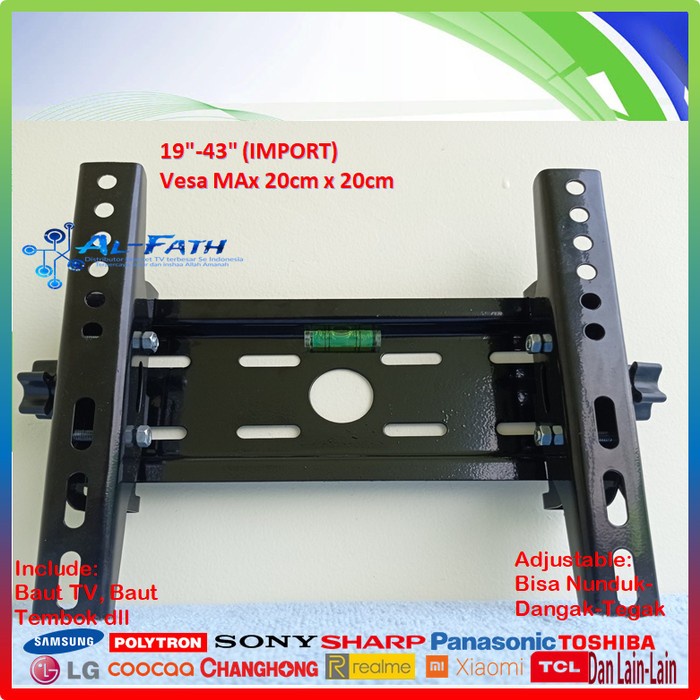 Bracket TV Changhong 19 s/d 43 inch IMPORT QUALITY Garansi 100% cocok