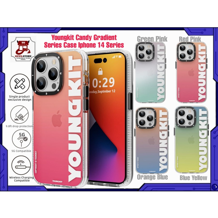 Youngkit Candy Gradient Case Iphone 14 Pro Max / Iphone 14 Plus / Pro