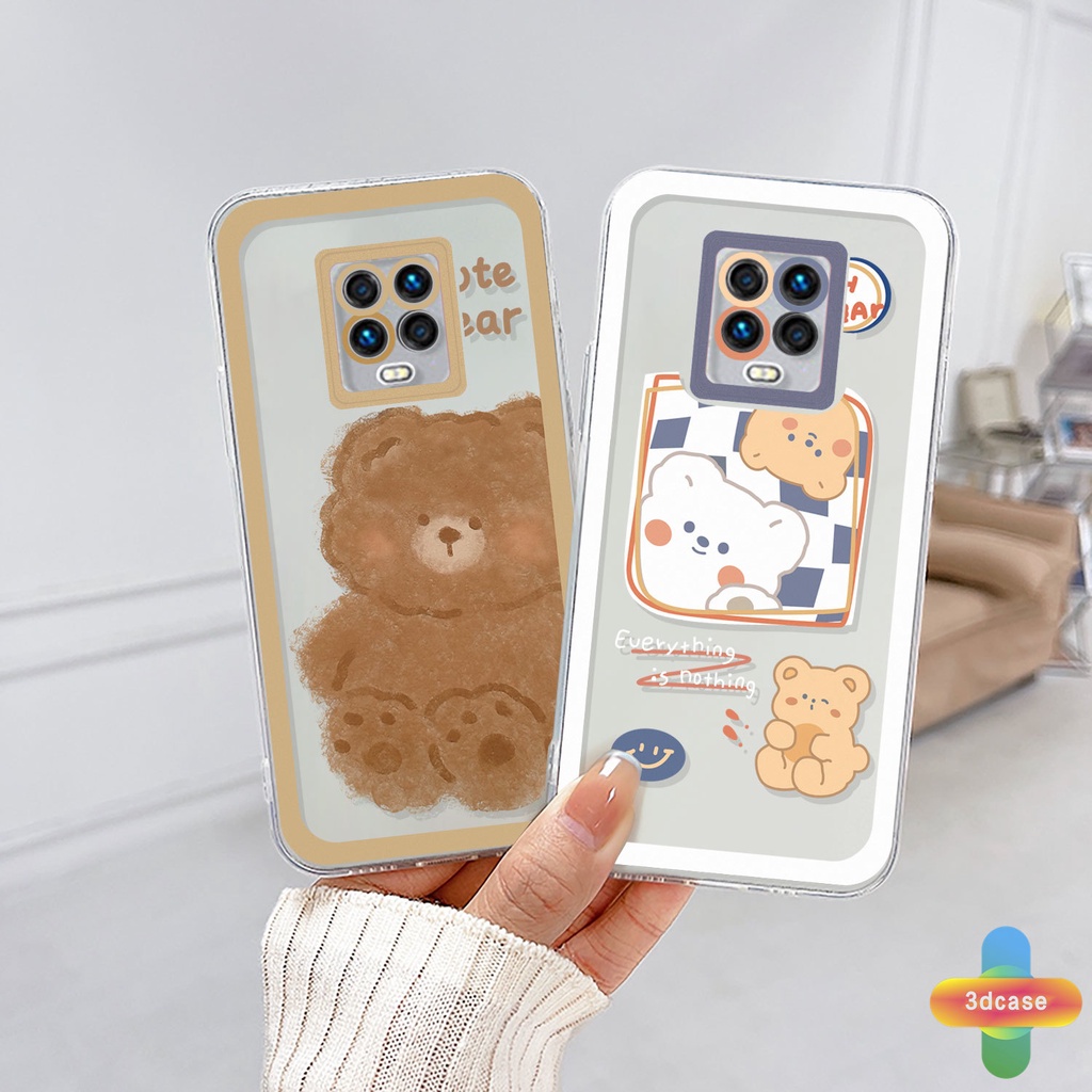 Soft TPU Case Xiaomi Redmi Note 9 8 10 10S 9 10 PRO MAX 11 9S Xiaomi Redmi POCO C3 C31 X3 NFC X3 PRO Redmi 9C NFC 9A 9i 9T 9AT 9ACTIV 9 PRO Power 10X POCO M2 PRO 10 Prime Couple Cute Bear Camera Protection Case