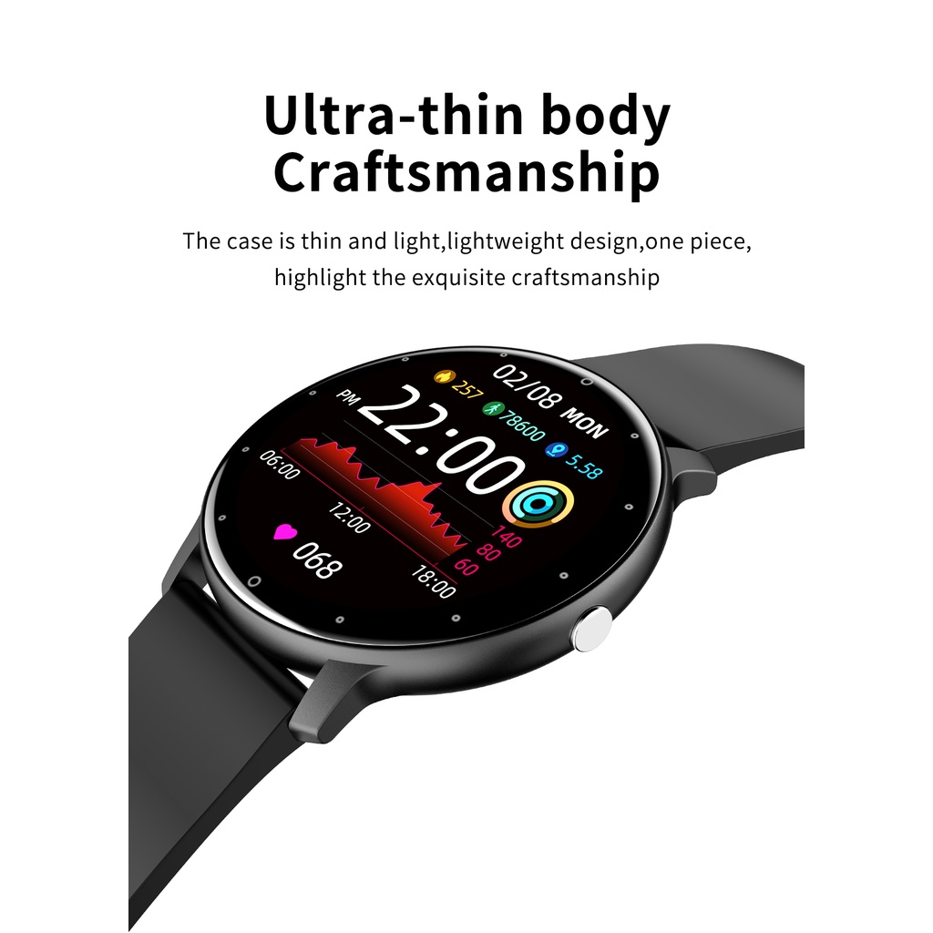 Jam Tangan Pintar Smart Watch 1.28HD wallpaper custom Heart Rate blood pressure monitor Wireless charge Spin button Sport Smart watch