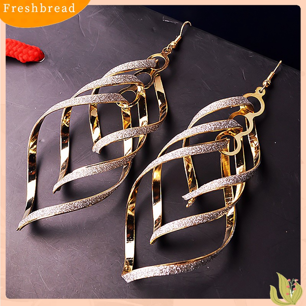 Anting Spiral Bentuk Spiral Bahan Alloy Gaya Vintage untuk Wanita