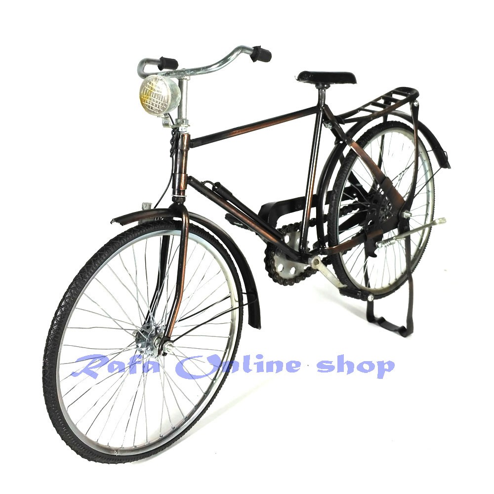 Miniatur Sepeda Ontel Laki / Sepeda Onthel Planthang 42x23x10 cm