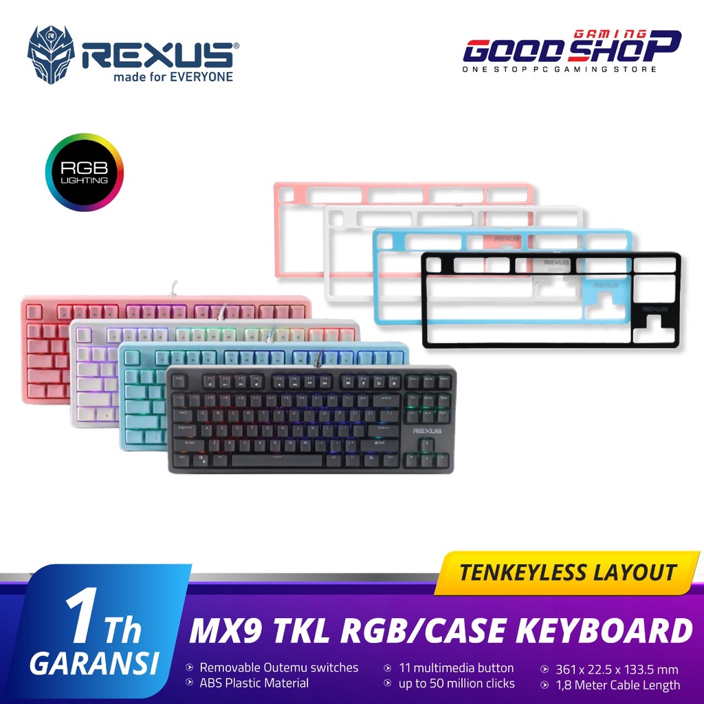 Rexus Bundling MX9 Keyboard + Case Cover - Keyboard Gaming