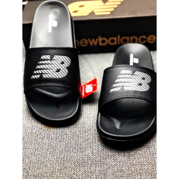 SENDAL SLIDE SLOP NB  BeLeNCE Black CASUAL  PRIA DAN WANITA FREE BOX + PAPERBAG