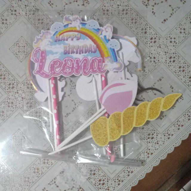 Topper Cake Tanduk Unicorn Putih