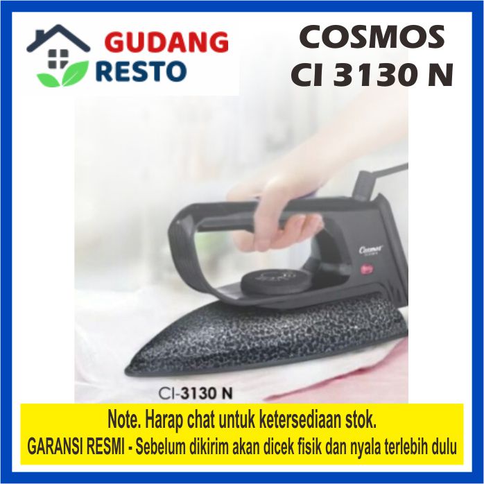 Cosmos CI 3130 N Setrika Marbel Diamond Non Stick Soleplate Dry Iron Gosokan CI 3130N CI-3130