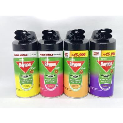 ^ KYRA ^ Baygon Aerosol Semprot Spray Bunuh Nyamuk Mati dalam 5 Detik Double Noozle Technology