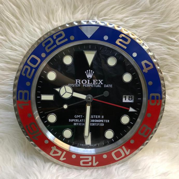 Trendi Jam Dinding Rolex Gmt Master Ii Pepsi Swiss Clone 1:1 Limited