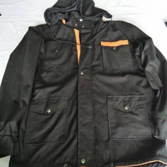 jaket parka black/navy/khaki/mocha katun 20s