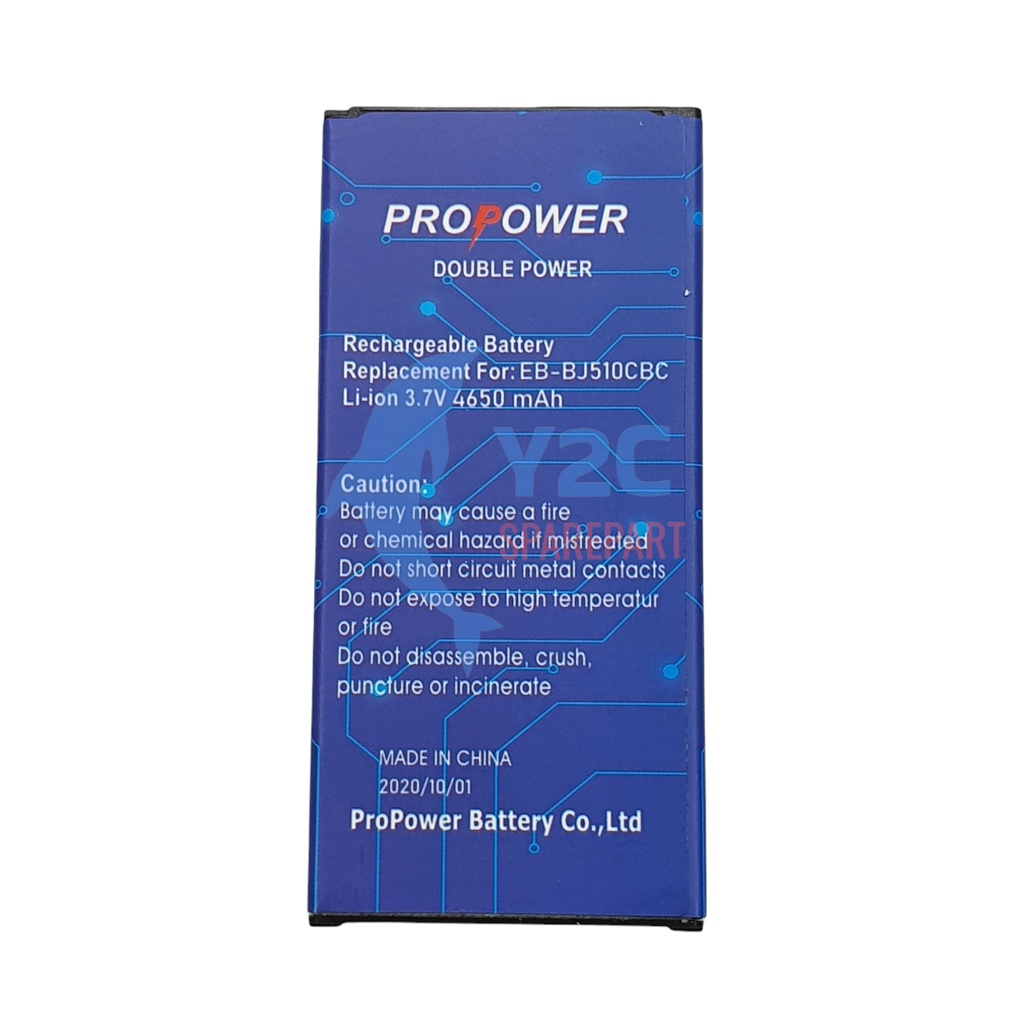 BATERAI SAMSUNG J510 / GALAXY J5 2016 / EB-BJ510BBO DOUBLE POWER PROPOWER / BATREI BATRAI BATRE BATERE