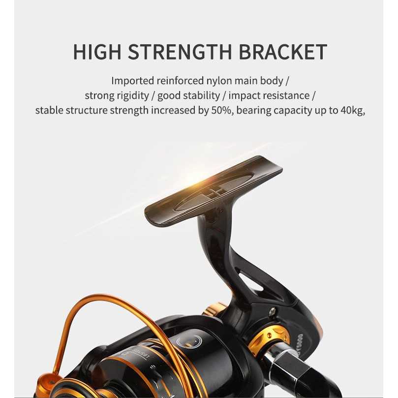 GUYUYAN Reel Pancing Fishing Reel 12+1 Ball Bearing 5.2:1 - TY5000