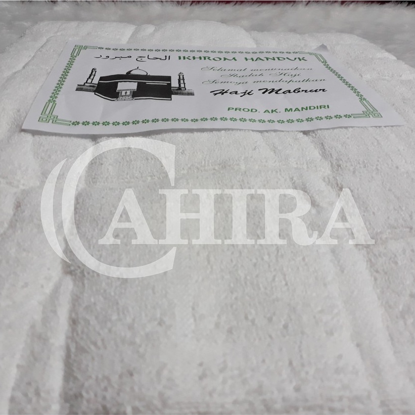 KAIN IHROM DEWASA HANDUK IHRAM PRIA BAHAN HANDUK 1 SET KAIN ATAS DAN BAWAH