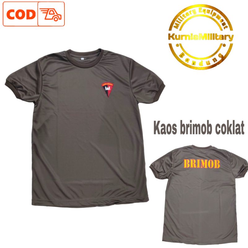 KAOS BRIMOB COKLAT/KAOS OBLONG BRIMOB COKLAT