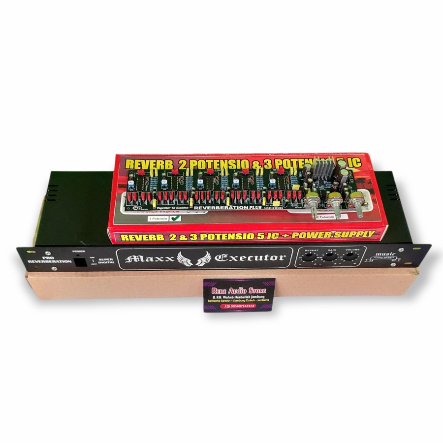 Paket kit Box + Kit ECHO Reverb 3 Potensio Reverbration