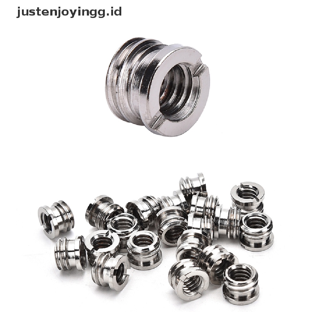 // justenjoyingg.id // 1Pack (10PCS) SR10 3/8&quot;-16 to 1/4&quot;-20 Reducer Bushing Convert Screw Adapter ~