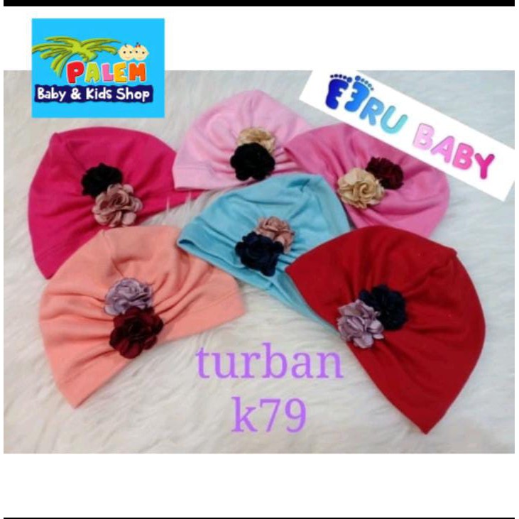 eeru baby turban turban anak bayi/ bandana bayi perempuan - ciput bayi k79