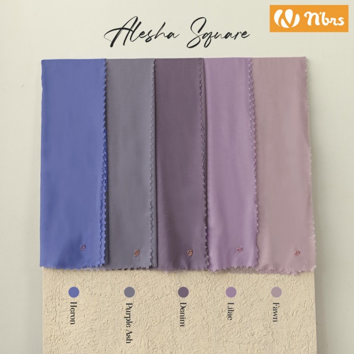 Nibras Hijab Alesha Square Bahan Voal Ultrafine Jilbab Segi Empat Hijab Wanita Muslimah