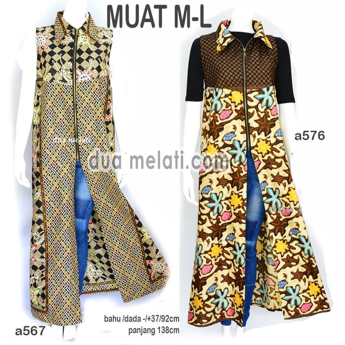 Outer batik jumbo Atasan Batik Wanita gamis batik muslim A567