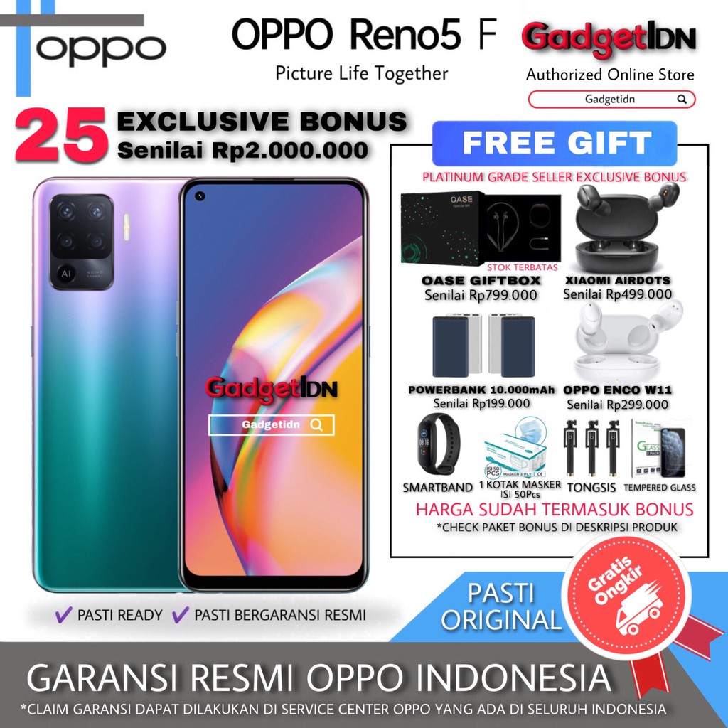 OPPO RENO 5F 8/128 GB GARANSI RESMI-1