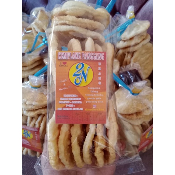 

kemplang bakar bantet udang susun/kerupuk bangka/snack bangka/oleh oleh