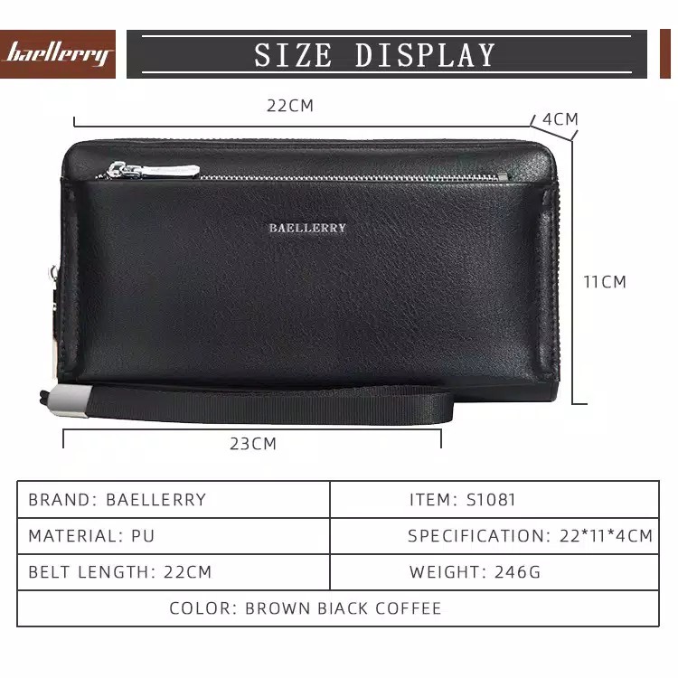 DISKON! Dompet Baellerry Besar Zipper Hand Bag Mewah A5