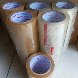 

lakban ( isolasi ) bening dan coklat 48mm x 90y