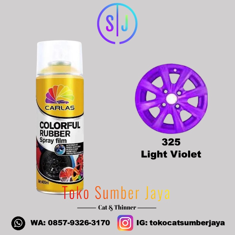 Carlas Rubber Paint (Light Violet 325/ Purple C82) Ungu Doff - Cat Velg Karet