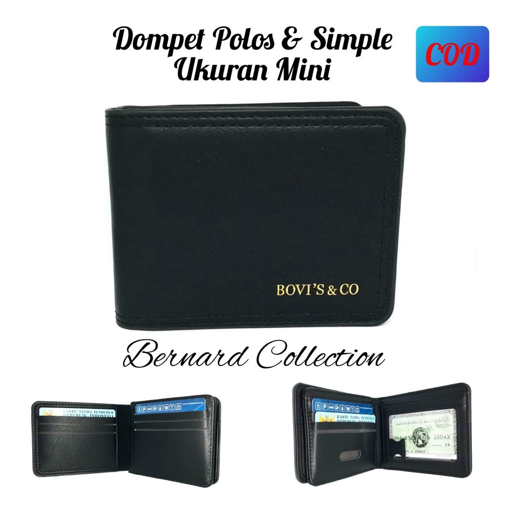 Dompet Pria Dompet Laki2 Dompet Simple dan Polos Bahan Lipat Berdiri PU Leather