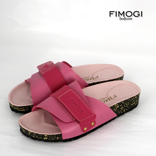 SANDAL WANITA CASUAL SLIDE SANDAL WANITA PUYUH PINK FANTA