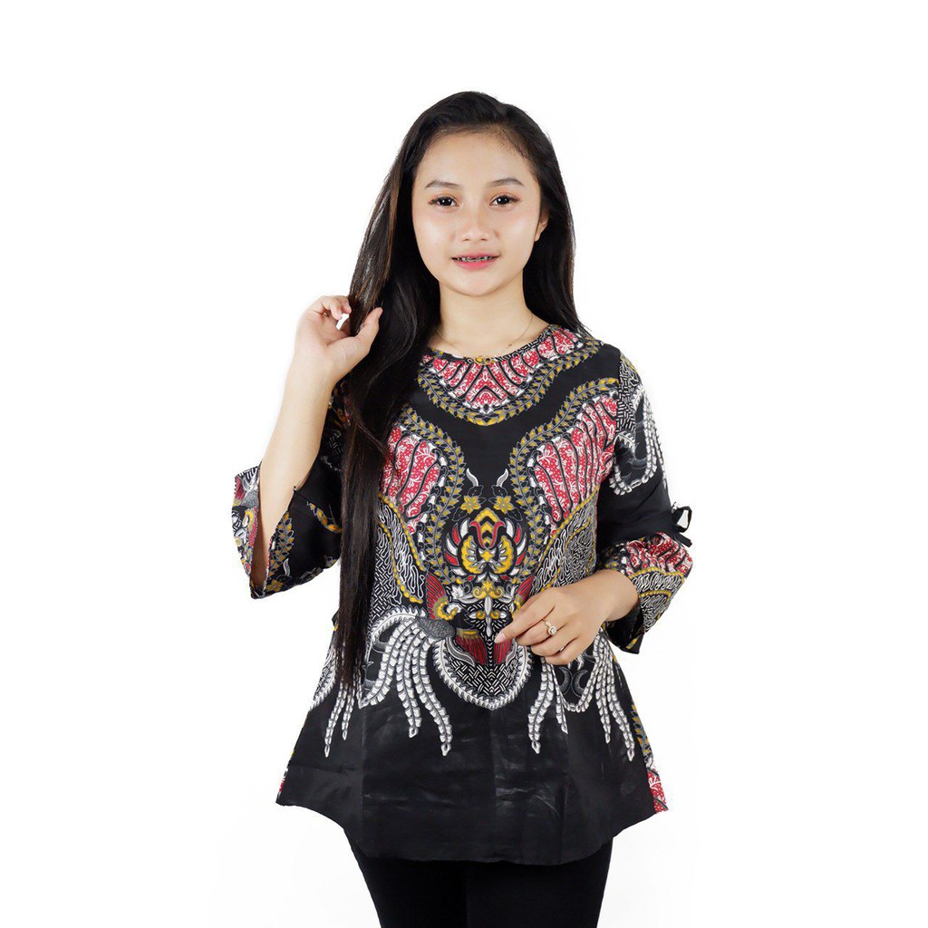 BLOUSE BATIK MOTIF MADU MERAH BOS-BATIK2984