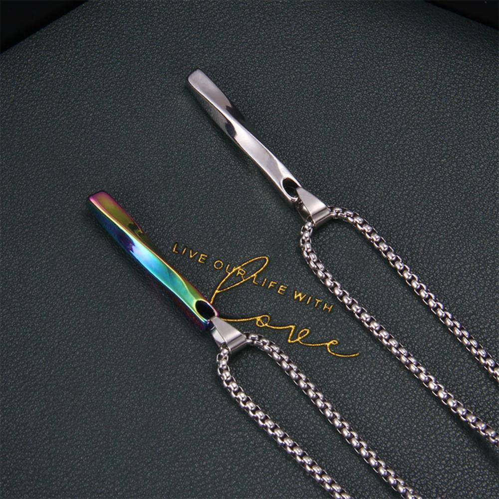 Timekey Kalung Rantai Pendan Spiral Warna Warni A6T4