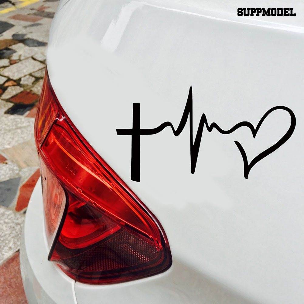 Stiker Decal Motif Tulisan Faith Hope + Gambar Hati Untuk Dekorasi Jendela / Bumper Mobil