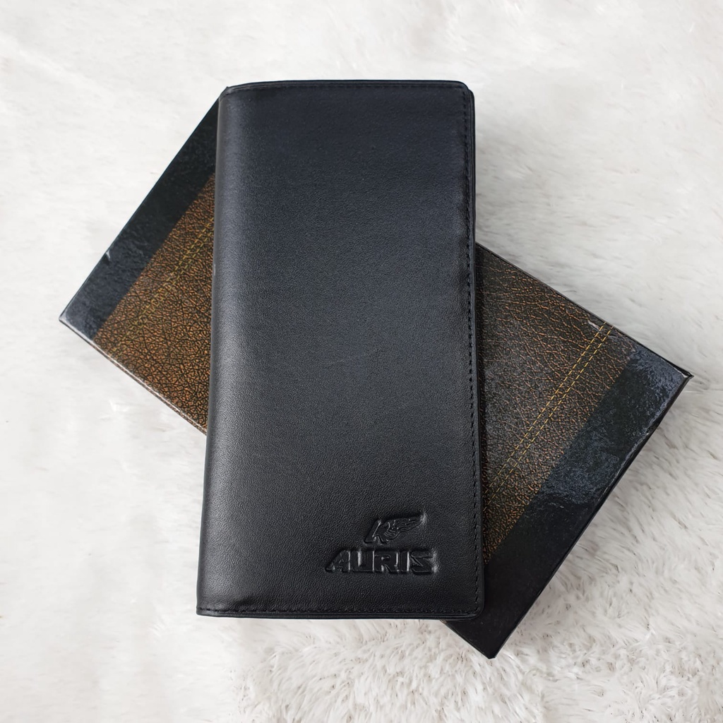 Auris Dompet Kulit Asli Model Panjang Berdiri Auris Original 48073