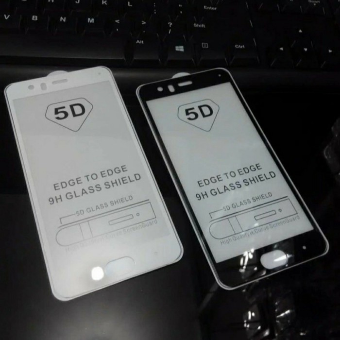 0RI Tempered Glass Tampered Temperglas Kaca full Layar Xiaomi Mi 6 - Hitam