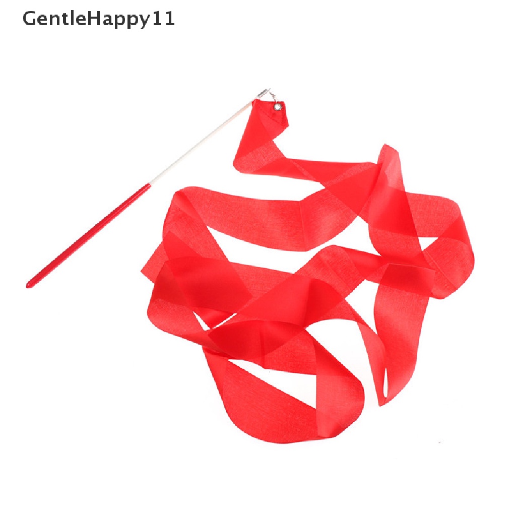 Gentlehappy Gym Dance Pita Senam Art Balet Streamer Berputar-Putar Batang Olahraga Outdoor 2M