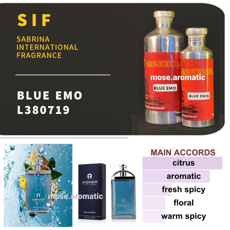 Bibit Parfum AIGNER BLUE / BLUE EMOTION by SIF (Sabrina International Fragrances) 250/500 grm Segel