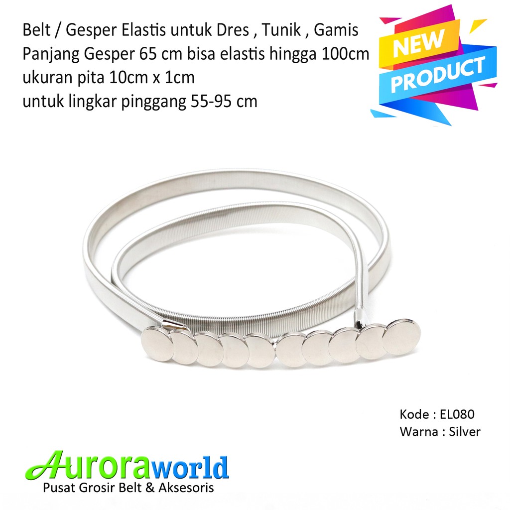 AURORAWORLD BELT ELASTIS UNTUK DRESS BELT TERBARU GAMIS TUNIK  IKAT PINGGANG WANITA ELASTIS GESPER BISA COD