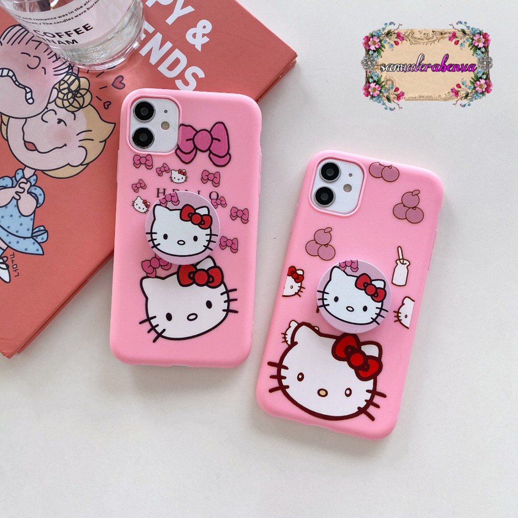 SS267 Softcase Popsocket HELLO KITTY Oppo A1k A37 Neo 9 A71 A83 A39 A57 F7 F5 Youth SB1623