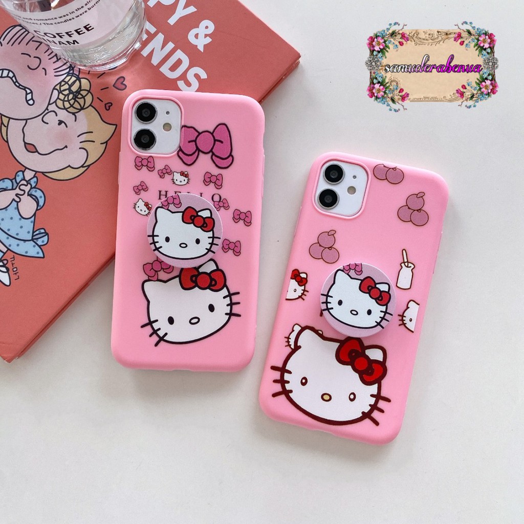 SS267 Softcase Popsocket HELLO KITTY Samsung A02S A20 A30 M10s A20s A50 A30s A31 A21s A51 SB1622