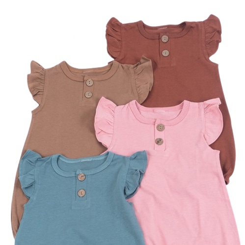 ZASKIYA - Ivy Romper Ruffle 0-2 Tahun /Jumper Bayi Anak Perempuan