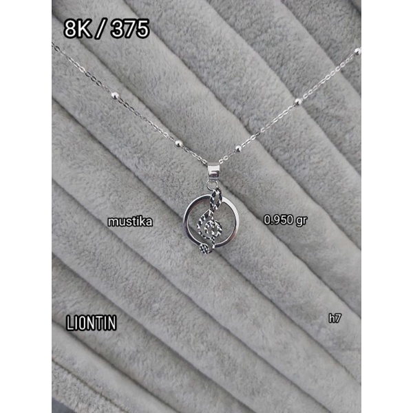 Liontin putih model kunci nada 8K / 375